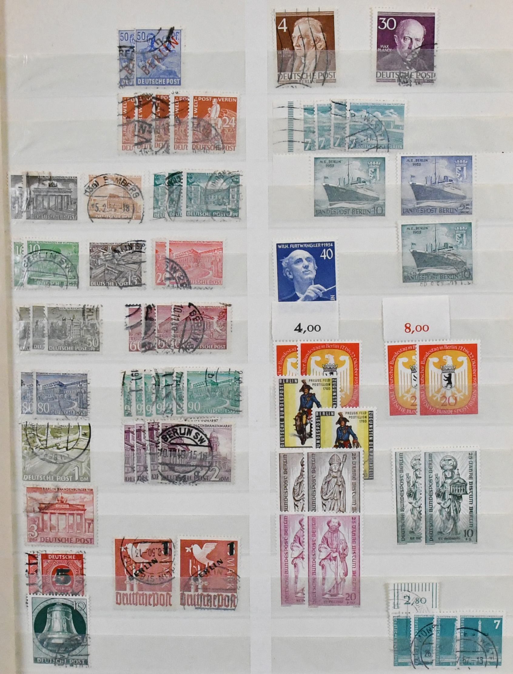 Берлин, 1955/1985, postfrischer, разнообразный запас с многими полн. сериями, а также с 1973 от каждого выпуска квартблок, в E-книге. Mi. 5500,-, к тому…
