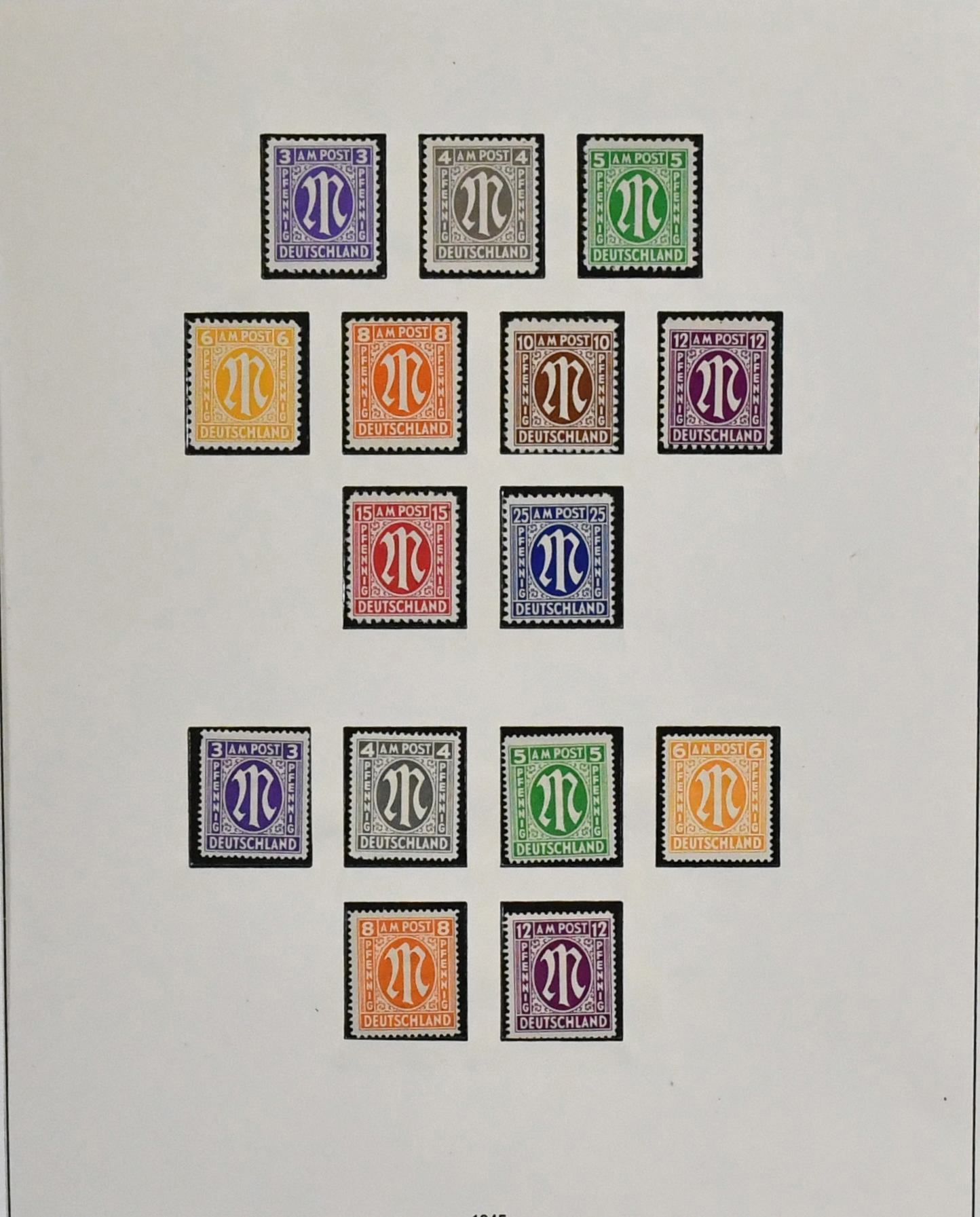 Bizone, postfr. verzameling vanaf nr. 1/35, met nr. 36/51I/II incl. nr. 49I eventueel in b-kleur (Mi. goedkoopste kleur al 153,-), Bauten met nr. 87/97eg (Mi. 690,-), Bl.…