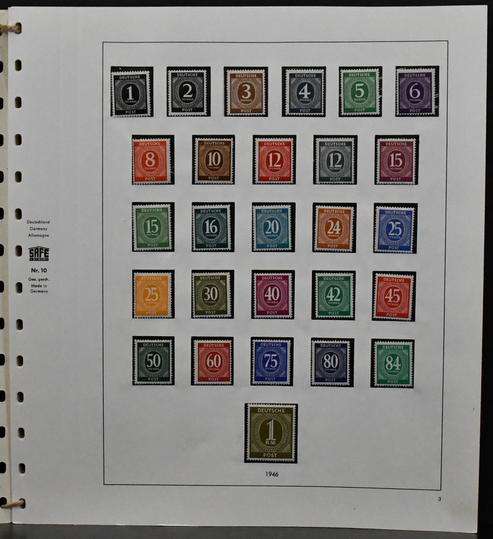 Bizone, 1945/49, enigszins postfris, meestal ongebruikte verzameling, compleet op enkele waarden ex nr. 52/68 na. Waaronder nr. 1/35, 36/51, 23 verschillende waarden ex nr. 52/68,…