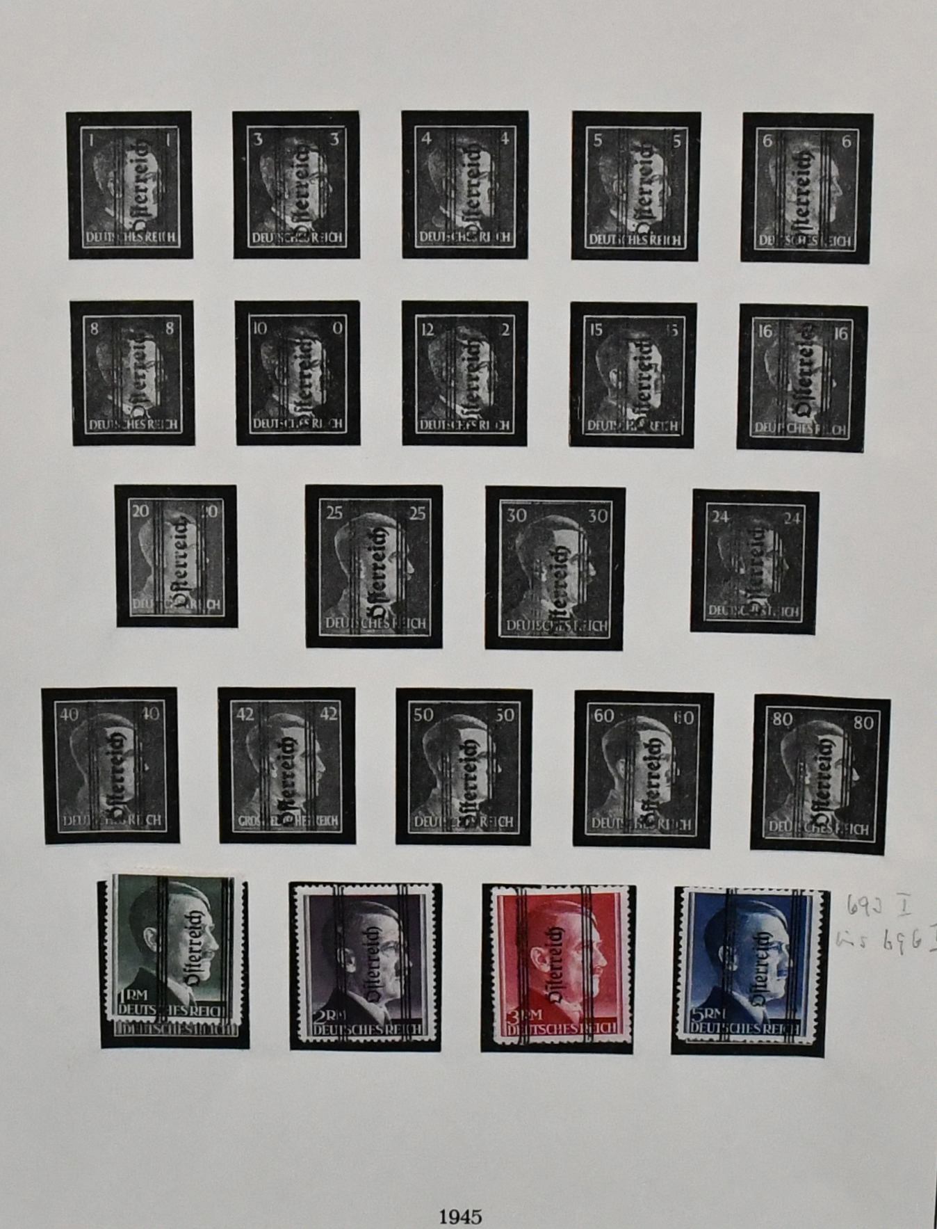 Austria, 1945/2000, od nr 697/715 (te tylko kasowane), oprócz nr 984/87 i kilku drobnych wartości, kompletny czysty zbiór.