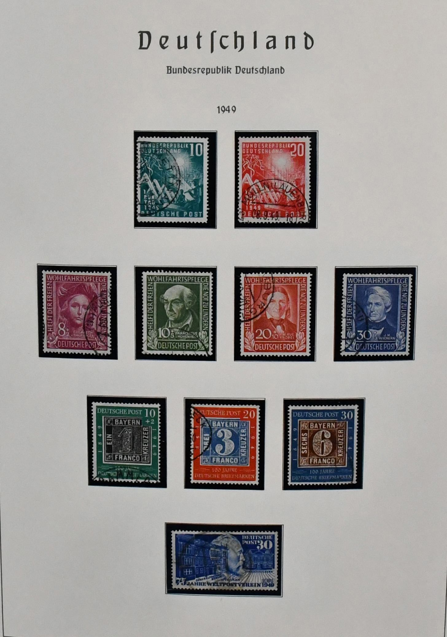 Germany, 1949-1975, complete collection in Leuchtturm pre-printed album, initially used, later mint and used, including all key items such as no. 111-12, 113-15, 117-19,…