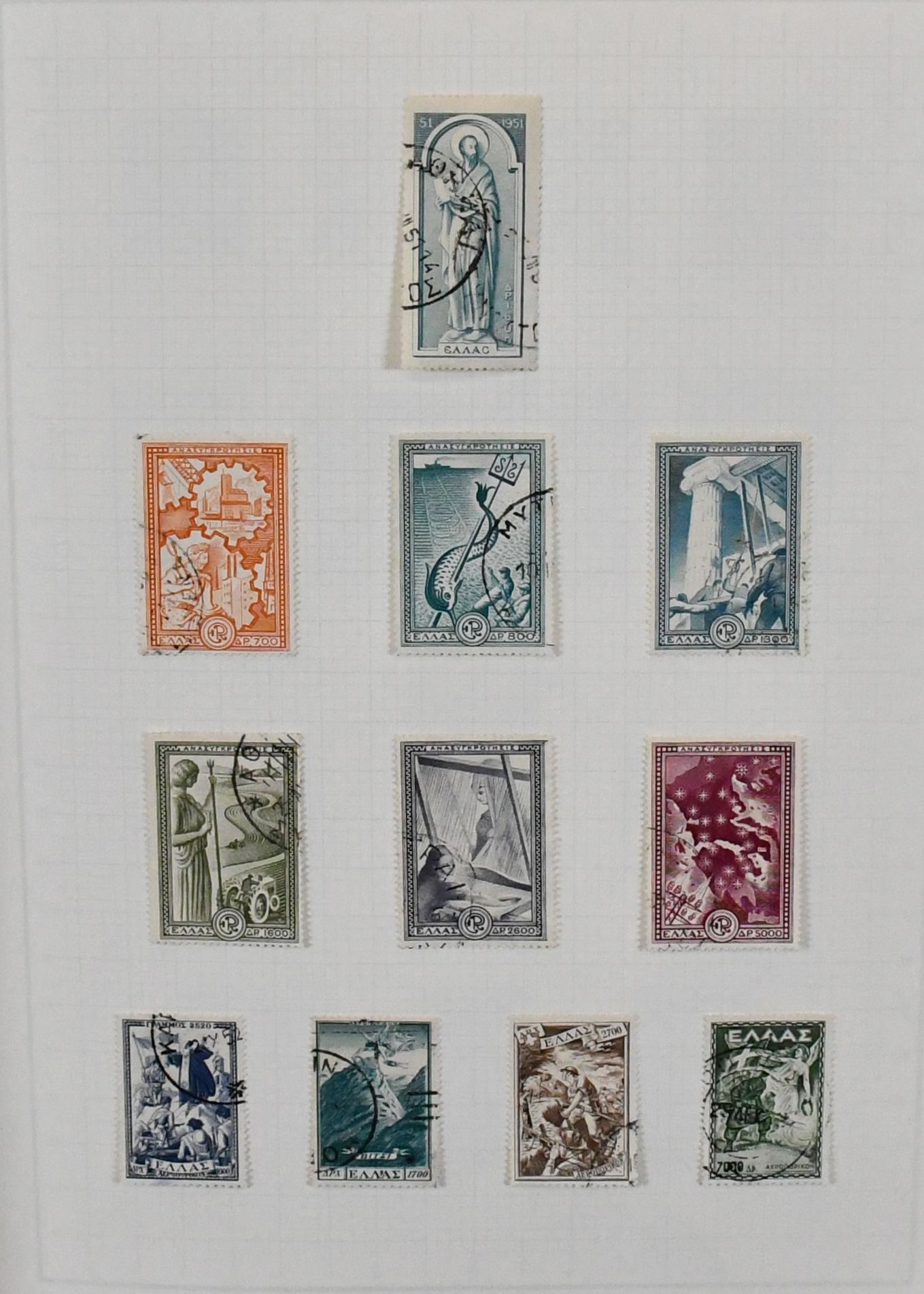 Griekenland, 1896-1981, omvangrijke verzameling in alle condities in binder, vanaf enkele Olympia-waarden, frankeerzegelreeksen, jaren 40/50 met betere waarden, vanaf ca. 1960 grotendeels compleet, deels postfris